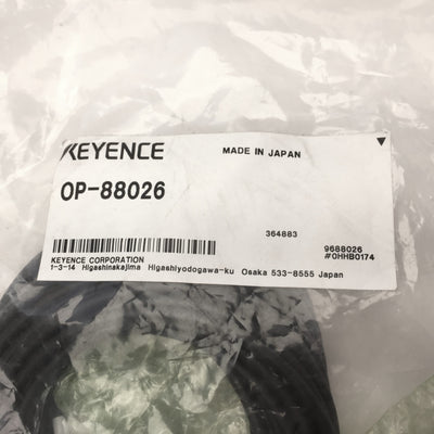 New Keyence OP-88026 Sensor-to-Controller PVC Cable for 4-Pin, M12, Straight 10m