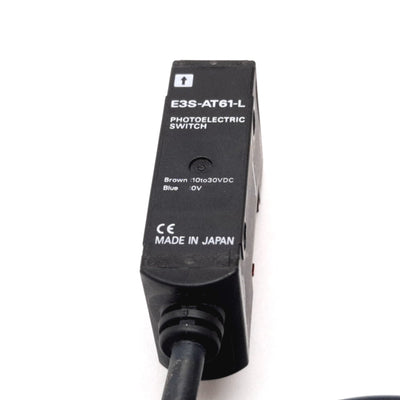 Used Omron E3S-AT61-L Photoelectric Sensor Emitter, Through Beam, 7m Range, 2m Cable