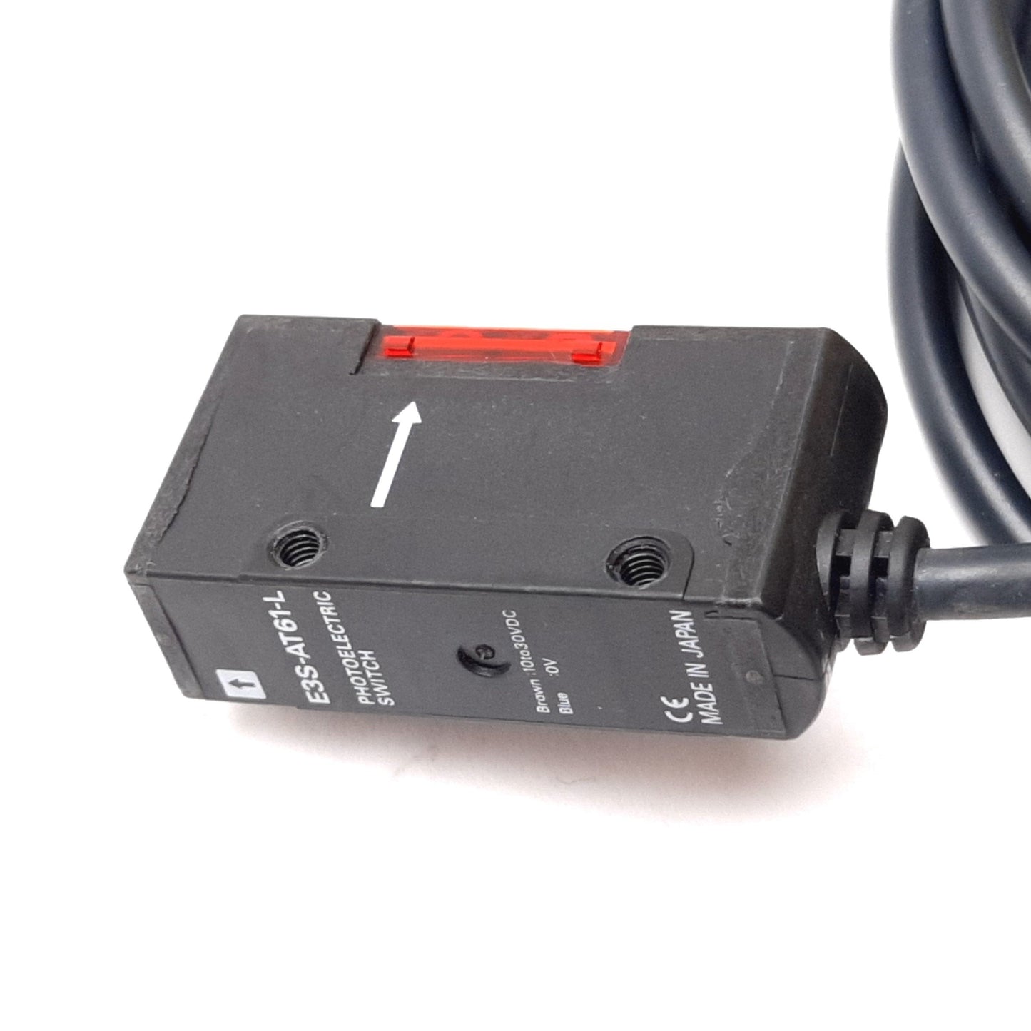 Used Omron E3S-AT61-L Photoelectric Sensor Emitter, Through Beam, 7m Range, 2m Cable
