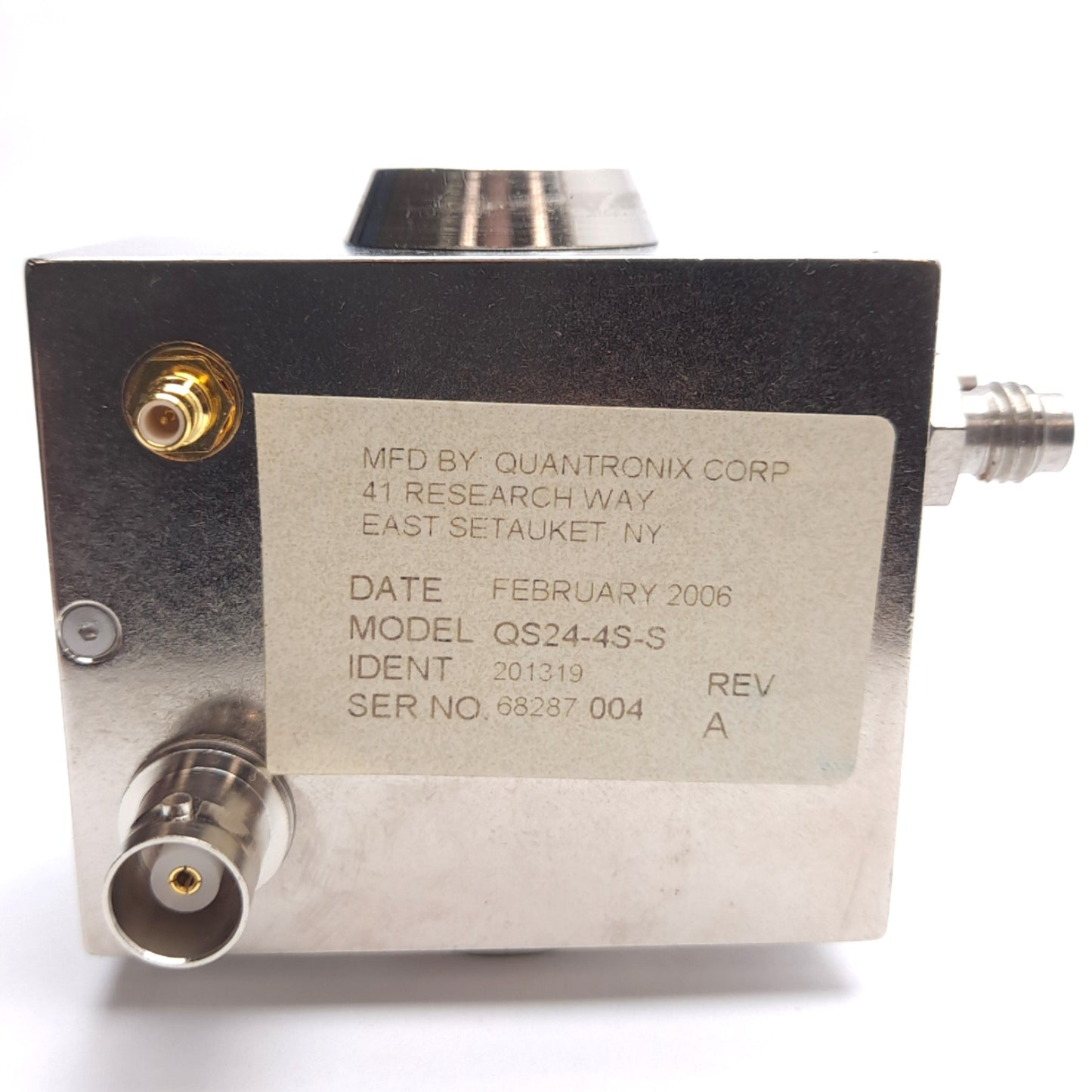 Used Quantronix QS24-4S-S Laser Module Q-Switch, BNC Connector, Micro RF