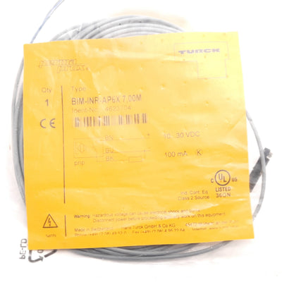 New Turck BIM-INR-AP6X Magnetic Field Sensor, 10-30VDC 100mA, PNP N/O, C-Groove