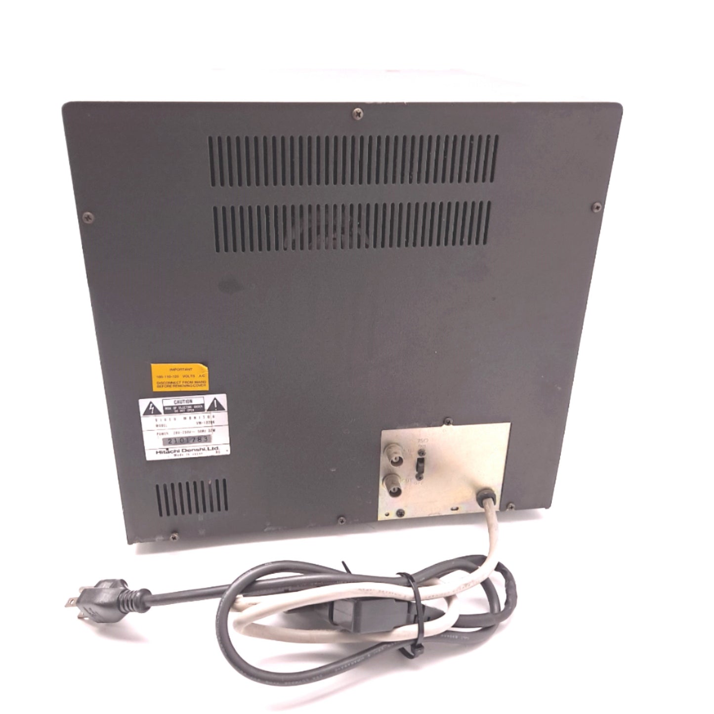 Used Hatachi VM-1220K Video Monitor 200-250 VAC 50Hz 32W, Dimensions 12W x 12H x 12L