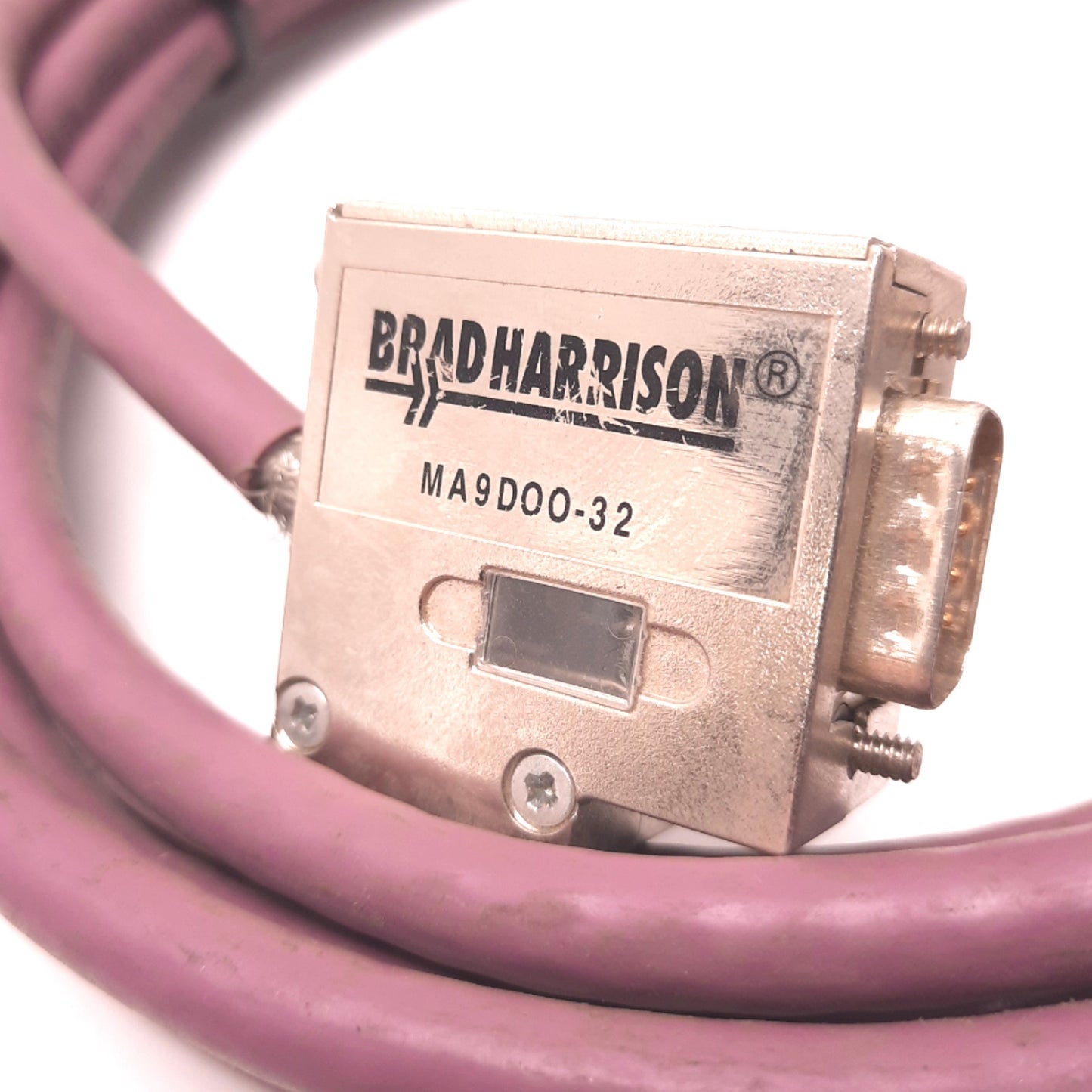 Used Brad Harrison MA9D00-32 D-Sub Cable, Male to Male, D-Sub 9 Pin, 10 Foot Length