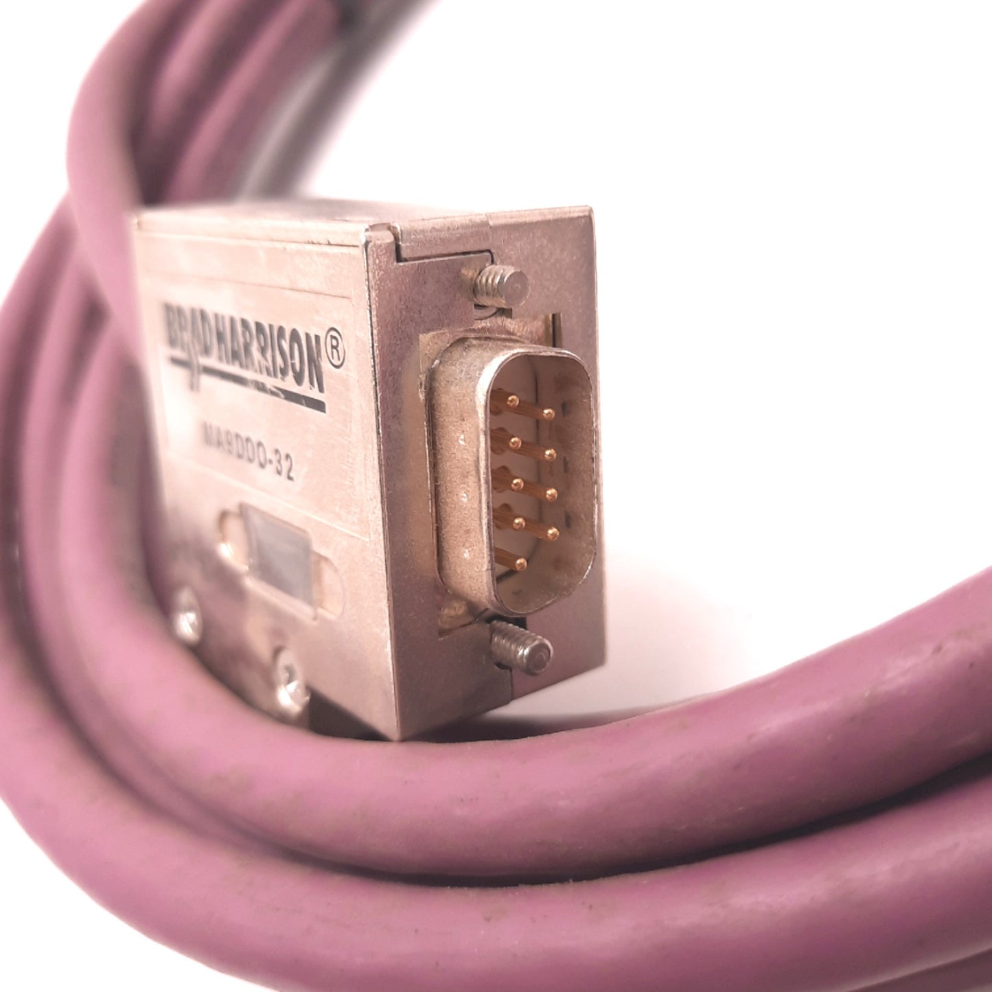 Used Brad Harrison MA9D00-32 D-Sub Cable, Male to Male, D-Sub 9 Pin, 10 Foot Length