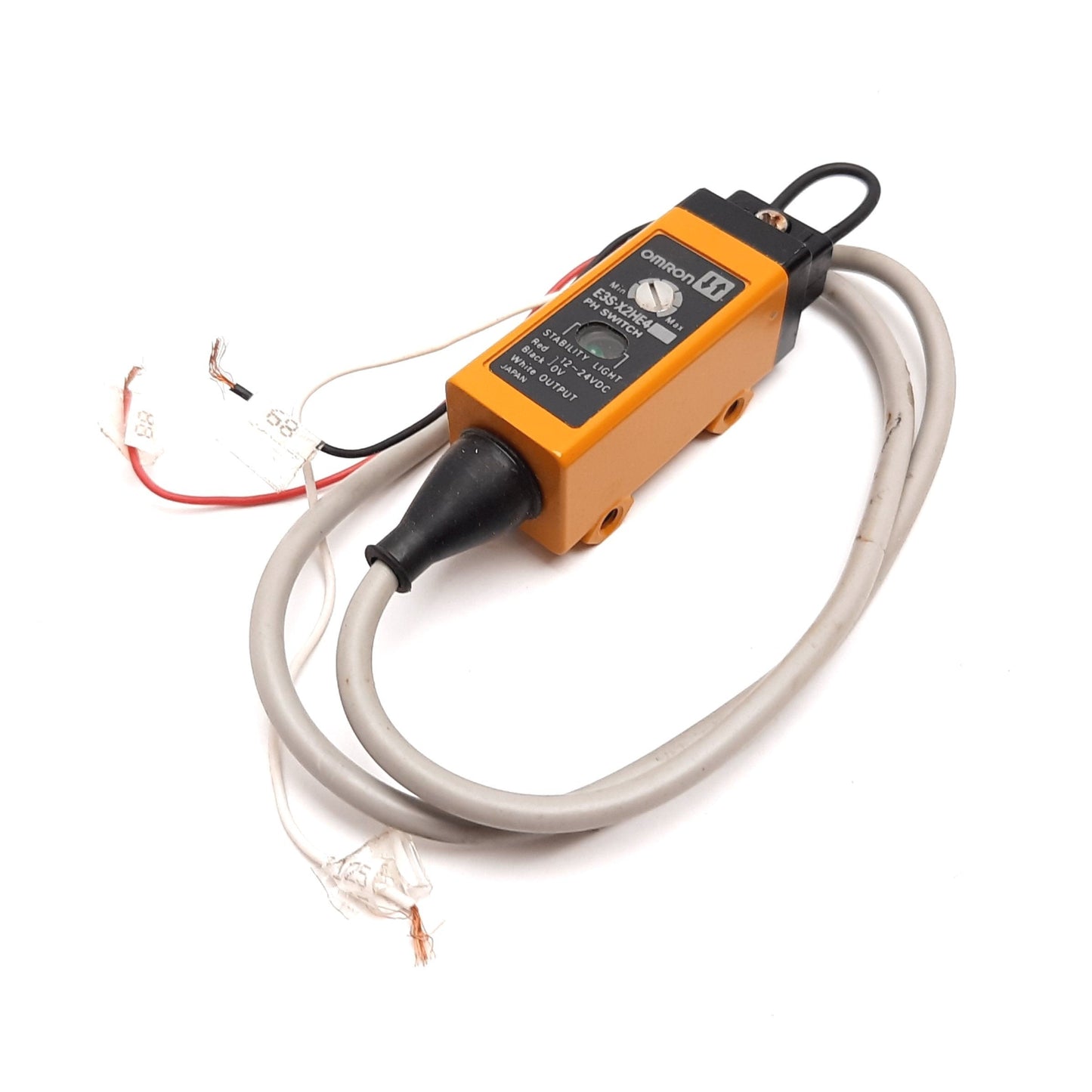 Used Omron E3S-X2HE4 Fiber Optic Photoelectric Sensor Switch, 12-24VDC, 3-Wire