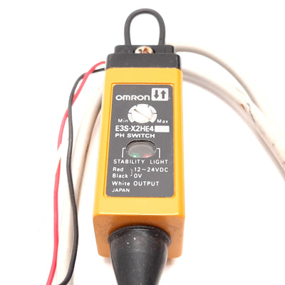 Used Omron E3S-X2HE4 Fiber Optic Photoelectric Sensor Switch, 12-24VDC, 3-Wire
