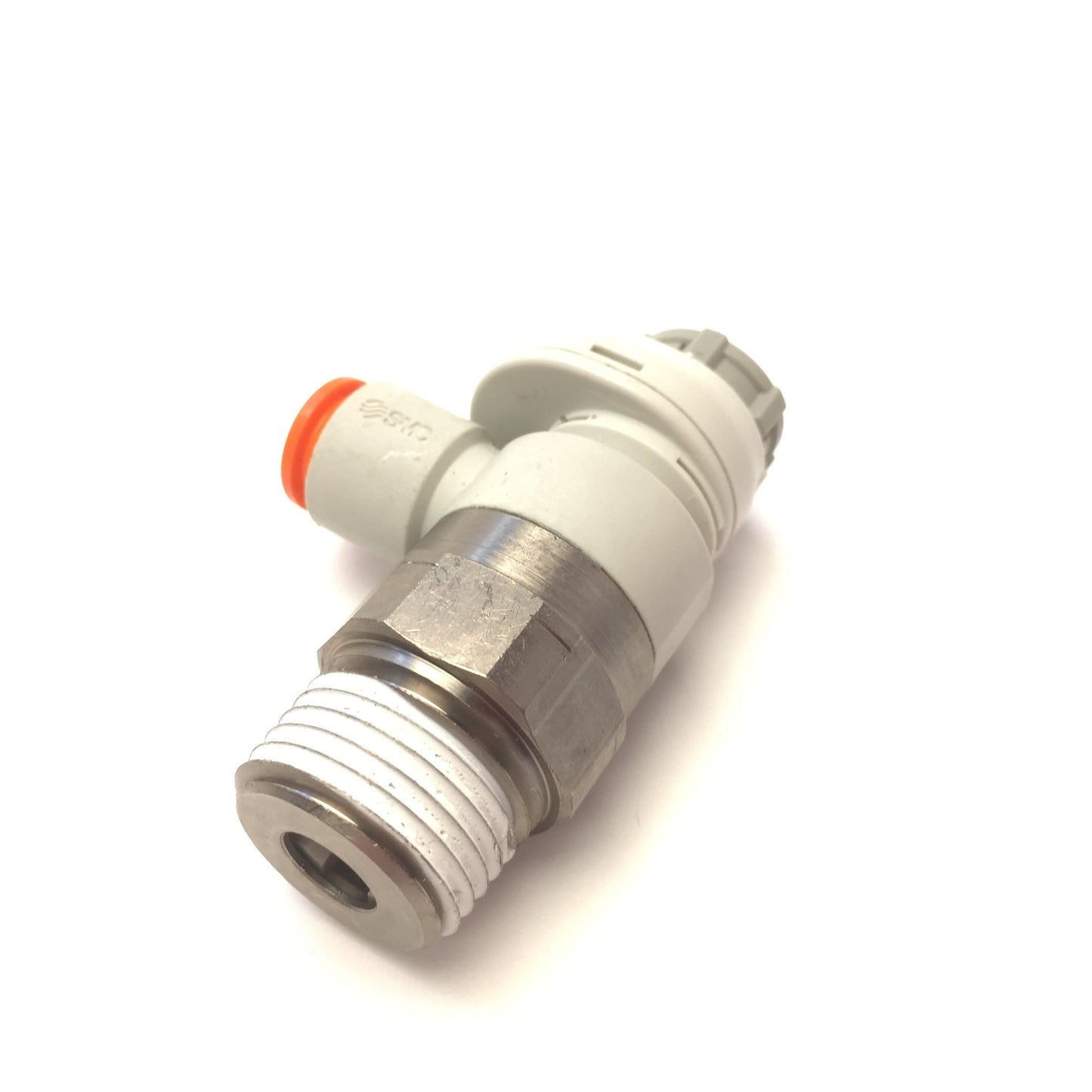 New – Open box Lot of 3 SMC AS4201F Speed Flow Control Fitting 1/2" Thread Meter Out, 3/8" Tube