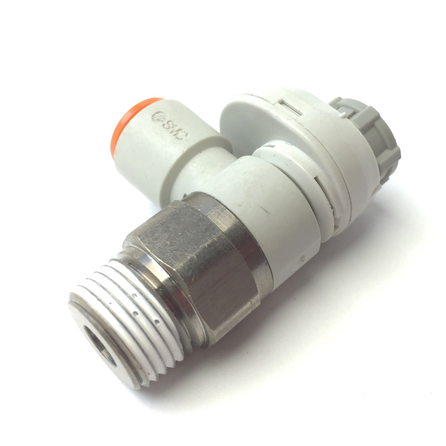 New – Open box Lot of 3 SMC AS3201F Speed Flow Control Fitting, 3/8" Port, Meter Out, 3/8" Tube