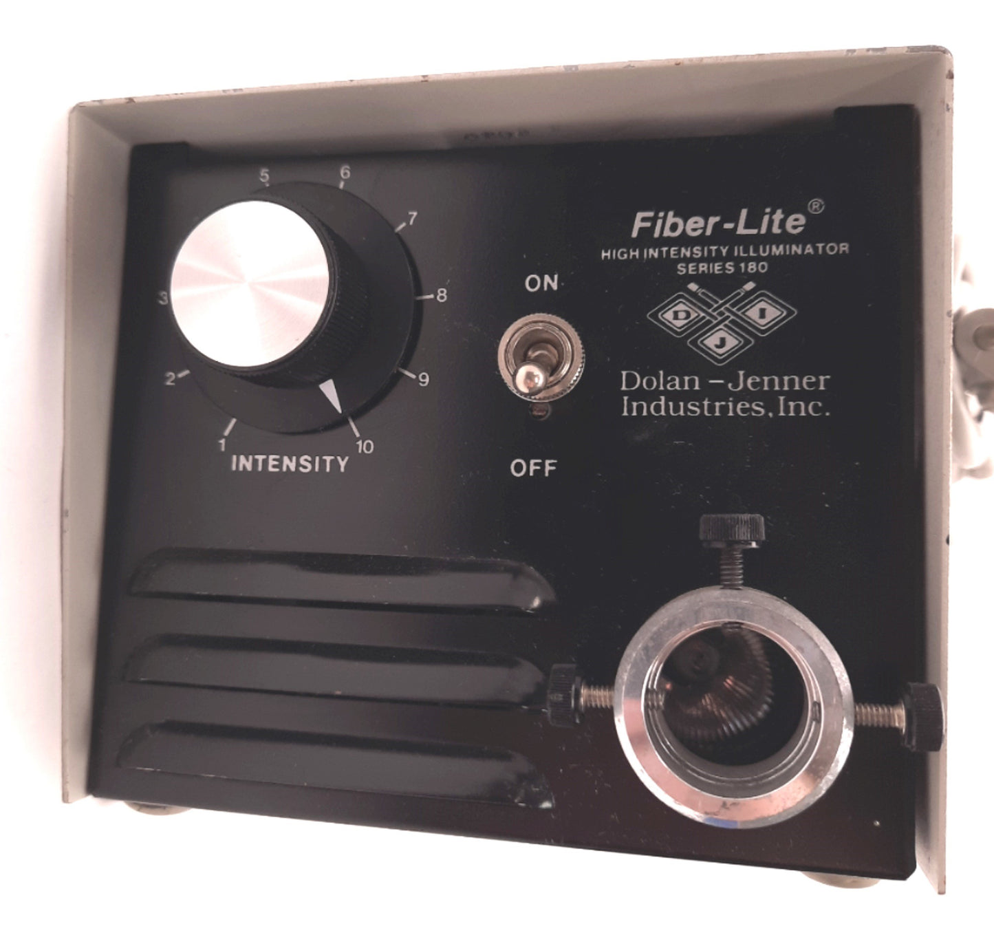 Used Dolan-Jenner Model 180 Fiber-Lite Optic Illuminator, 120VAC, 200W, 22mm Adapter