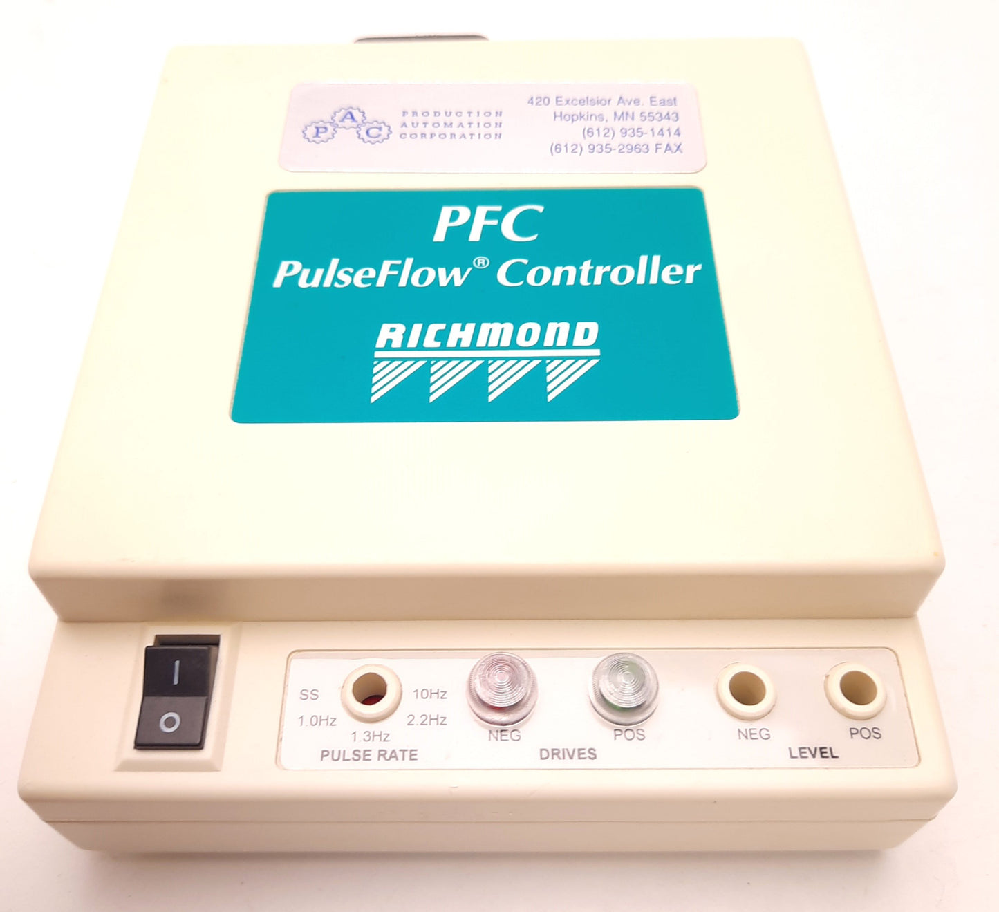 Used Richmond PFC20 Pulse-Flow Controller 100-115v AC, Pulse and Steady State, 0.034A