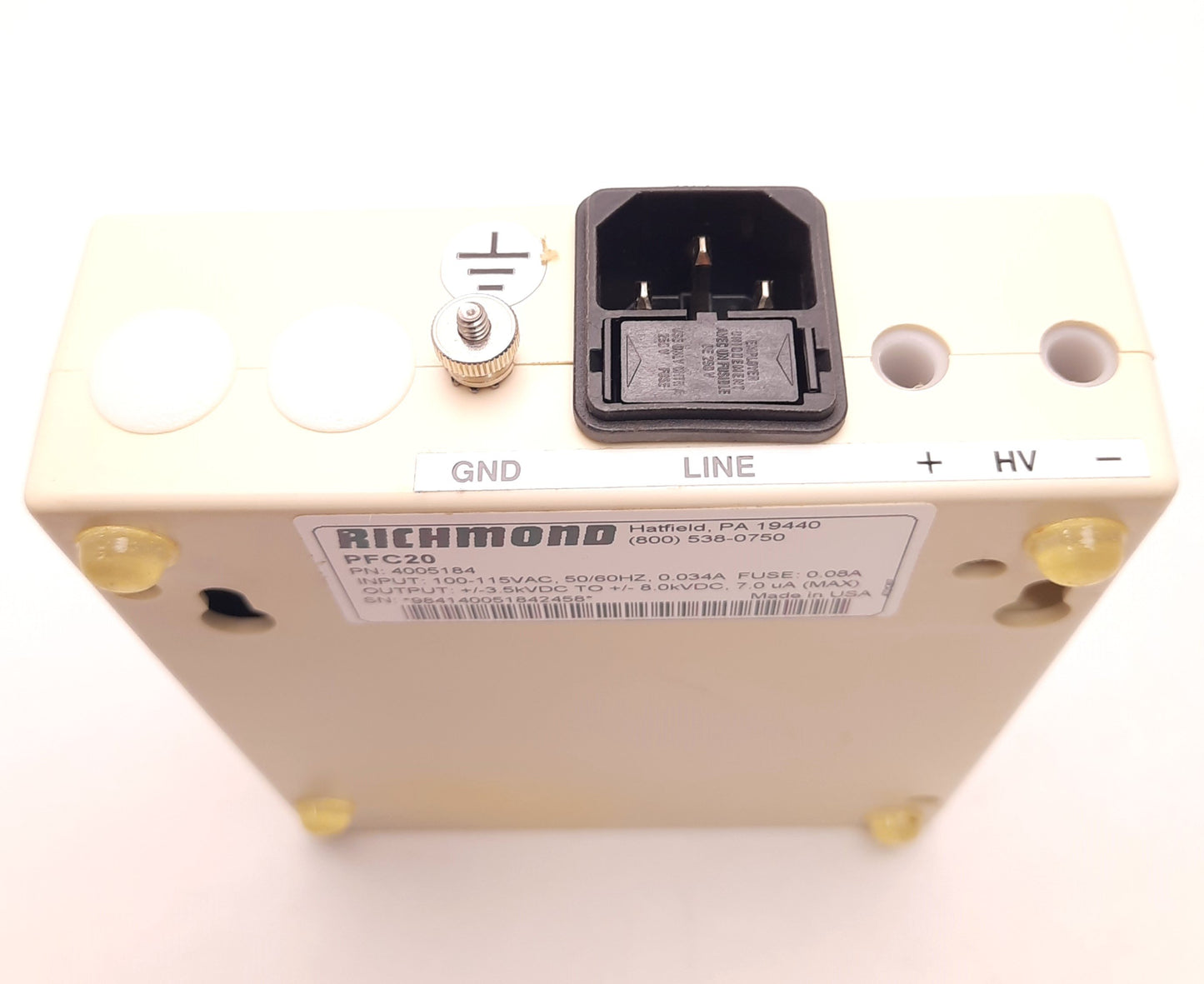 Used Richmond PFC20 Pulse-Flow Controller 100-115v AC, Pulse and Steady State, 0.034A