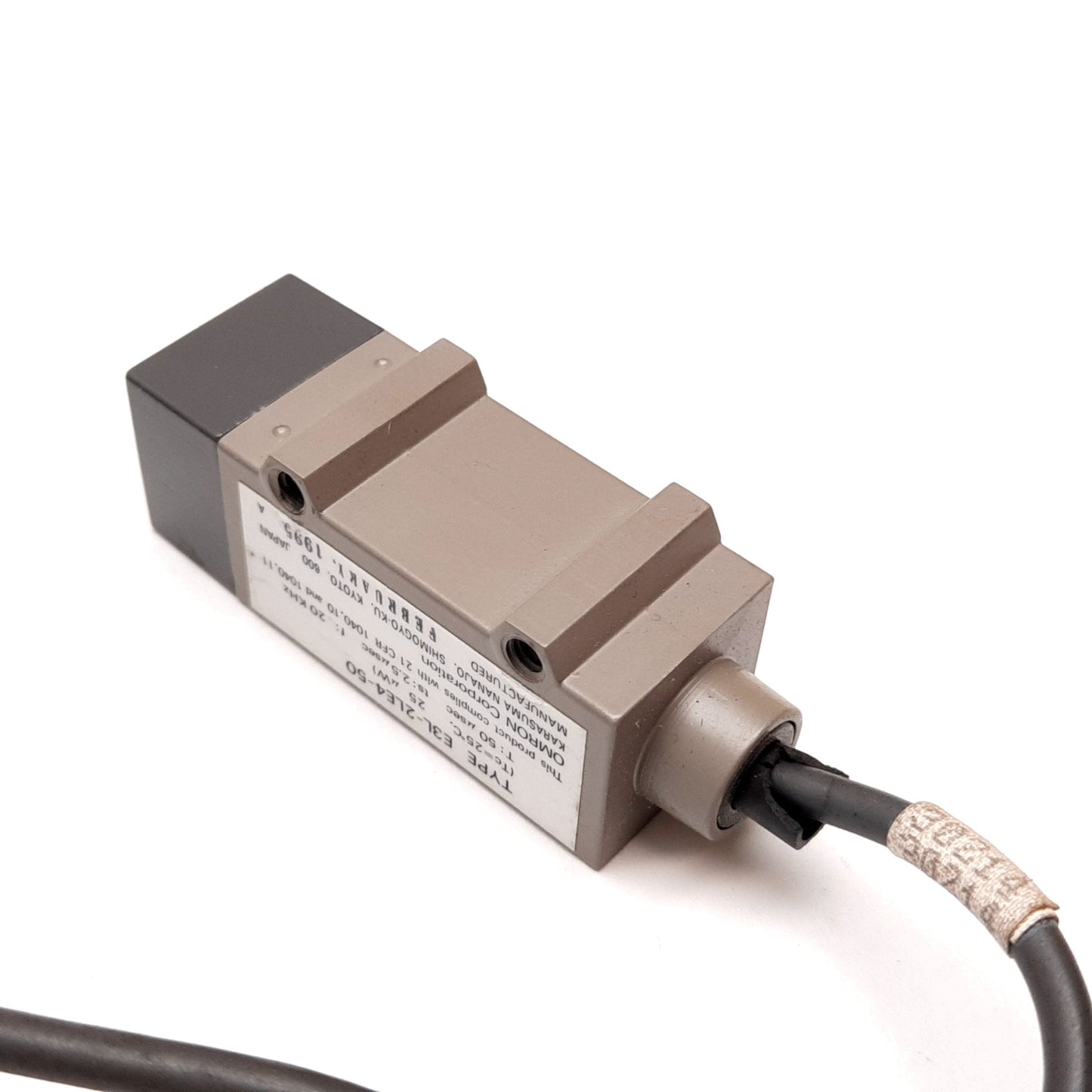 Used Omron E3L-2LE4-50 Laser Photoelectric Sensor Emitter, 2m, 12-24VDC, 780nm