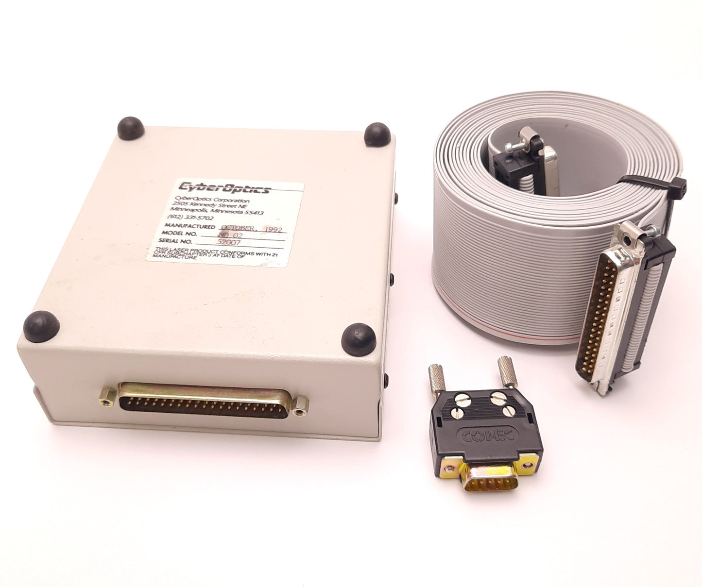 Used Cyberoptics MD-02 Driver, Dual Ports, DB25 Female x2, DB37 Male, Class IIIb