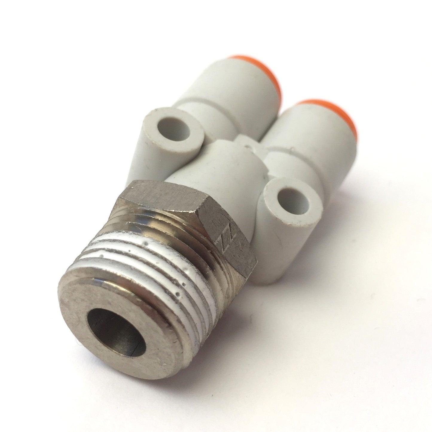 New – Open box Lot of 4 SMC KQ2U09-36NS Pneumatic Branch Y Fittings Brass 3/8" NPT, 5/16" Tube