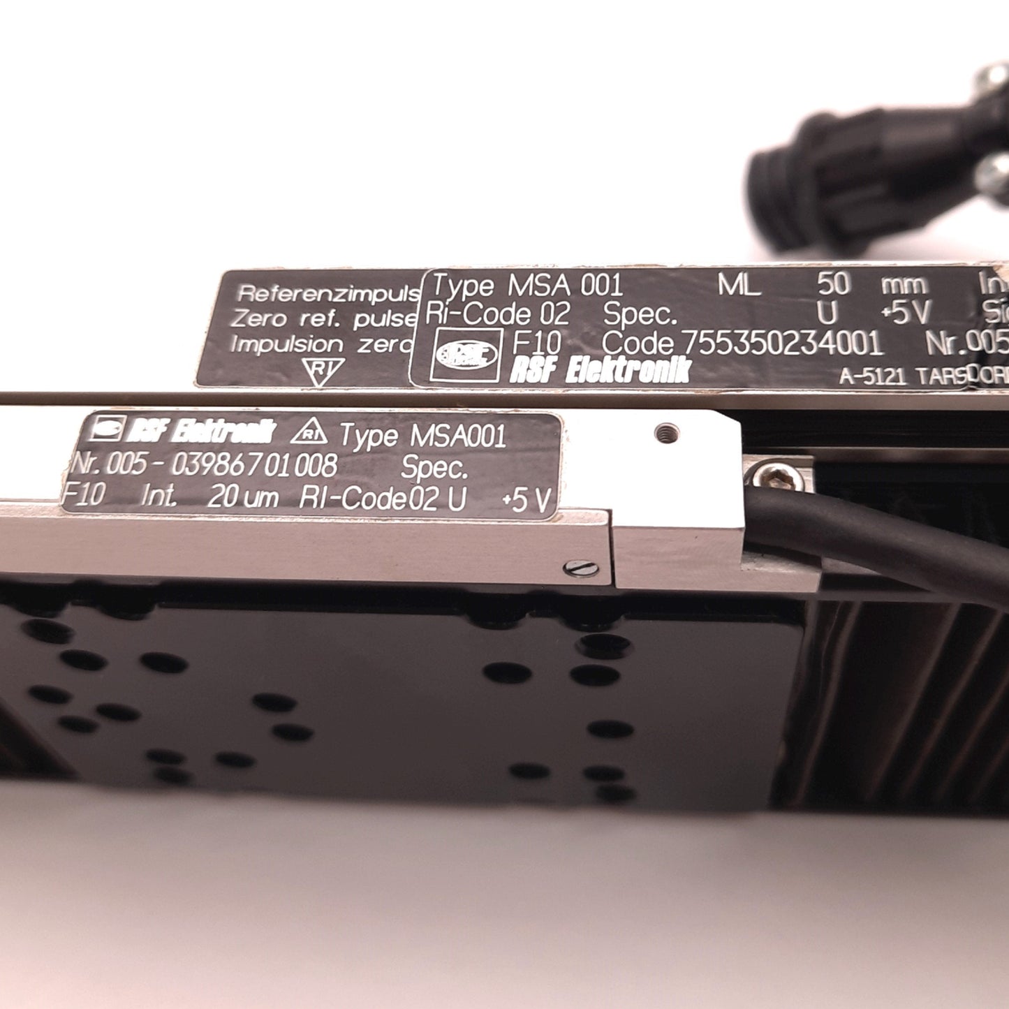 Used Parker HS02 Linear Ball Screw Stage: 2mm Travel: 55mm, MSA 001 Encoder