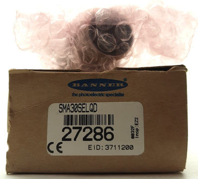 New Banner SMA30SELQD Infrared Photoelectric Emitter 150m Range 30mm Barrel 3-Pin QD