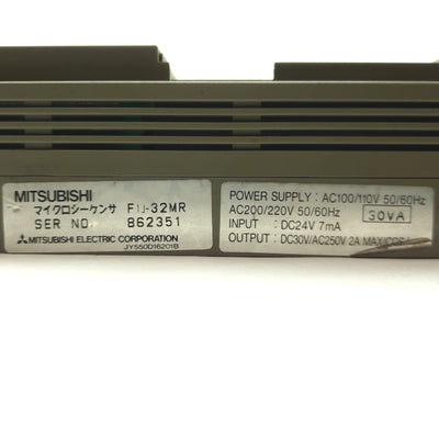 Used MITSUBISHI F1J-32MR MELSEC F1 Programmable Controller 16x In 16x Out 110/220VAC
