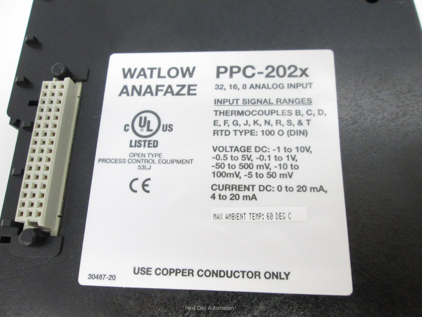 Used Watlow PPC-2025-1 16 Analog In High Isolation Module