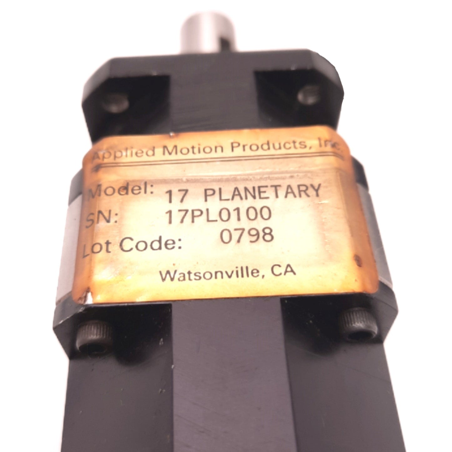 Used Applied Motion 17PL0100 Planetary E2-500-197-IH Encoder Gearhead, HT17 Motor