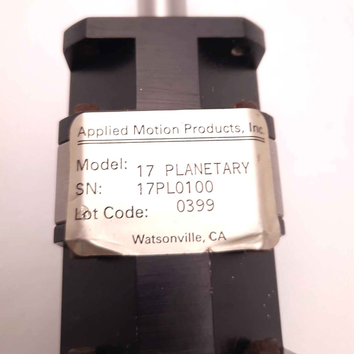 Used Applied Motion 17PL0100 Planetary, E2-500-197-IH Encoder Gearhead, FOR PARTS