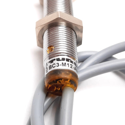 Used Turck BC3-M12-AN6X Capacitive Proximity Sensor, 3mm, 10-30VDC, PNP N/O, M12x1