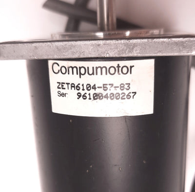 Used Parker Zeta6104-57-83 Stepper Motor, Double End Shaft, NEMA 23, 125 Oz-In