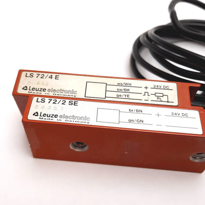 Used Leuze LS72/4E LS72/2SE Photoelectric Sensor Emitter & Receiver, 12m, 24VDC