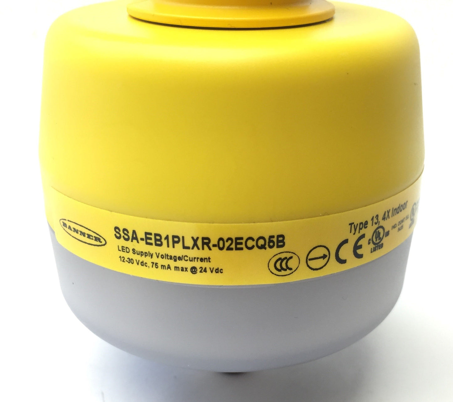New Banner SSA-EB1PLXR-02ECQ5B Emergency Stop Push Button 30 mm 2NC, M12 Euro, 24VDC