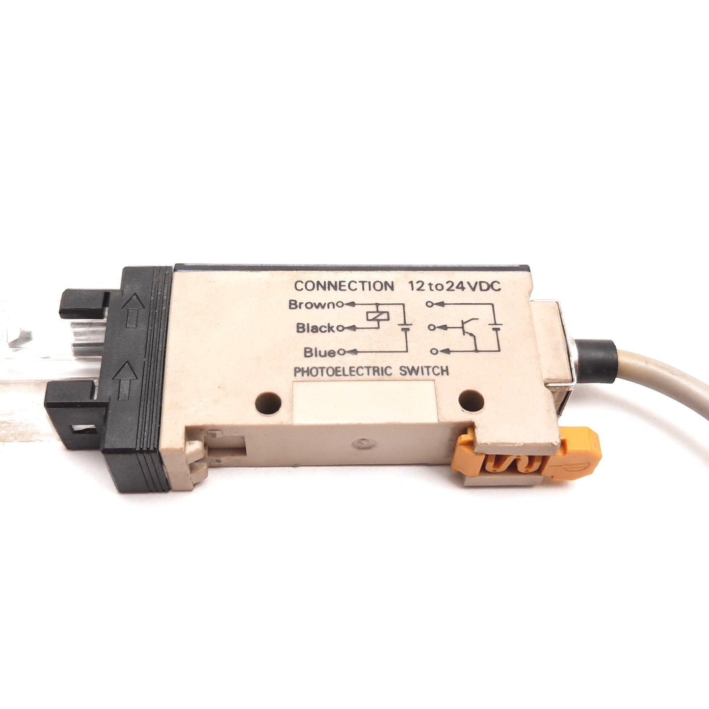 Used Omron E3XR-GM5GE4 Photoelectric Sensor, 12-24VDC, NPN, Green LED 565nm