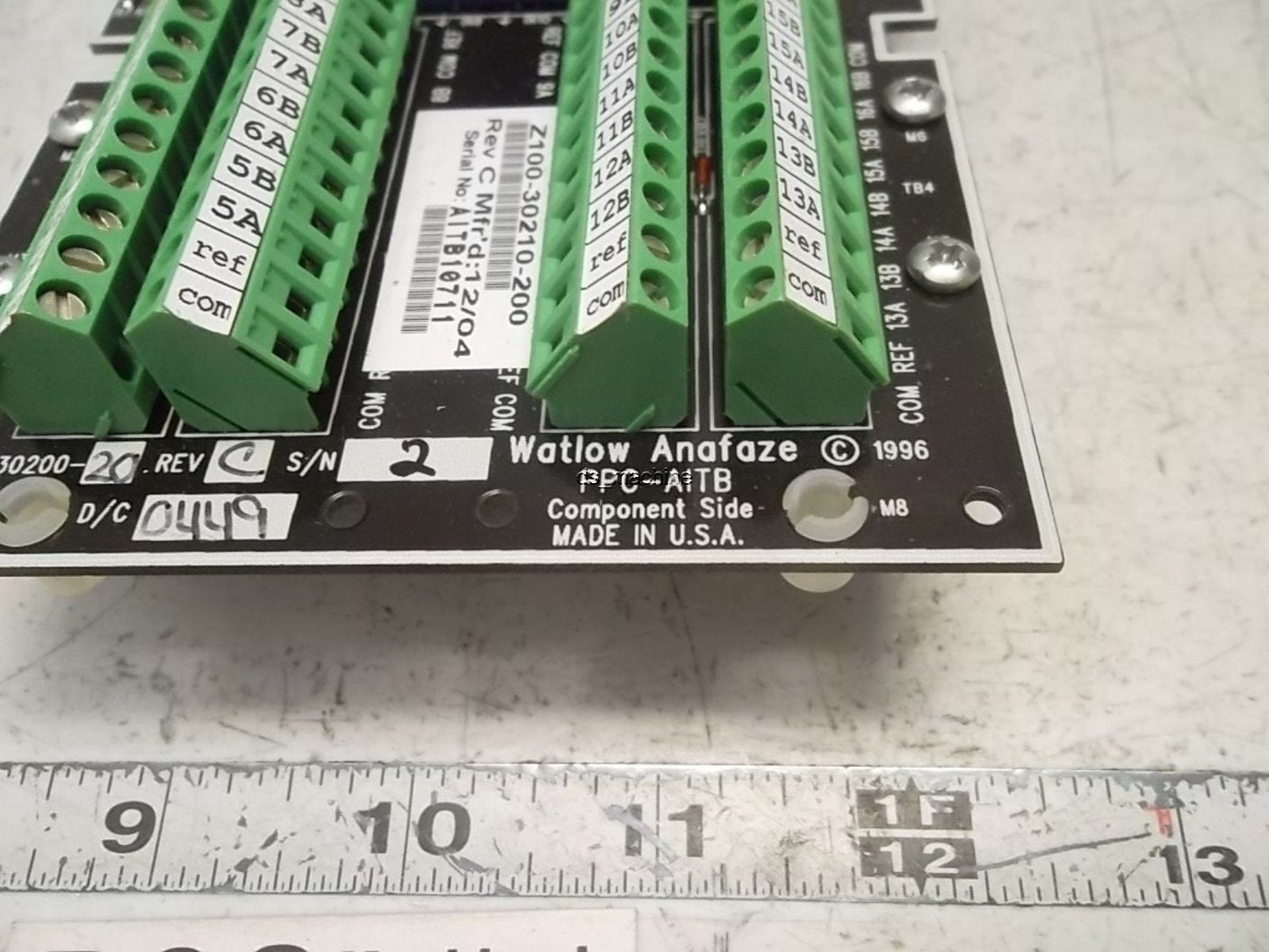 Used Watlow Anafaze PPC-AITB Analog Input Terminal Board w/ Assorted Keys