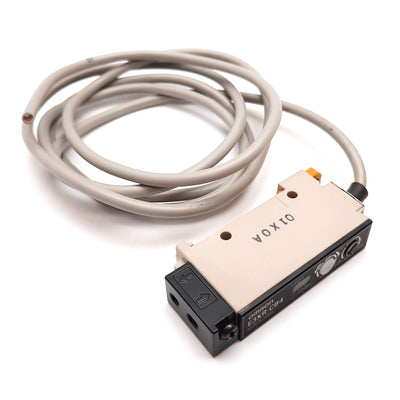 Used Omron E3XR-CB4 Fiber Optic Photoelectric Sensor Amplifier, 12-24VDC, Adj Sense