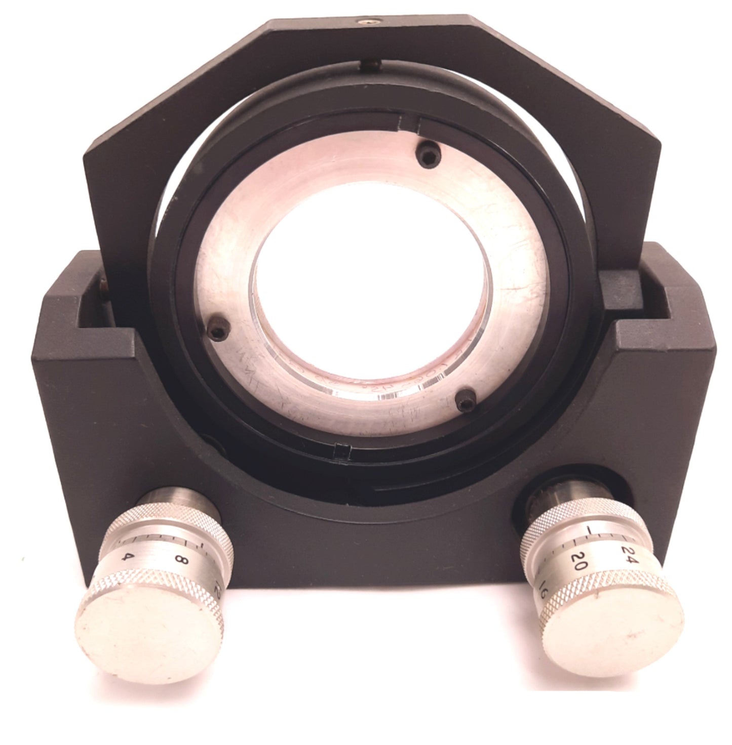 Used Aerotech AOM110-3 Optical Mount Diameter: 76.2mm, Res: 0.53 µrad Range: ±6°