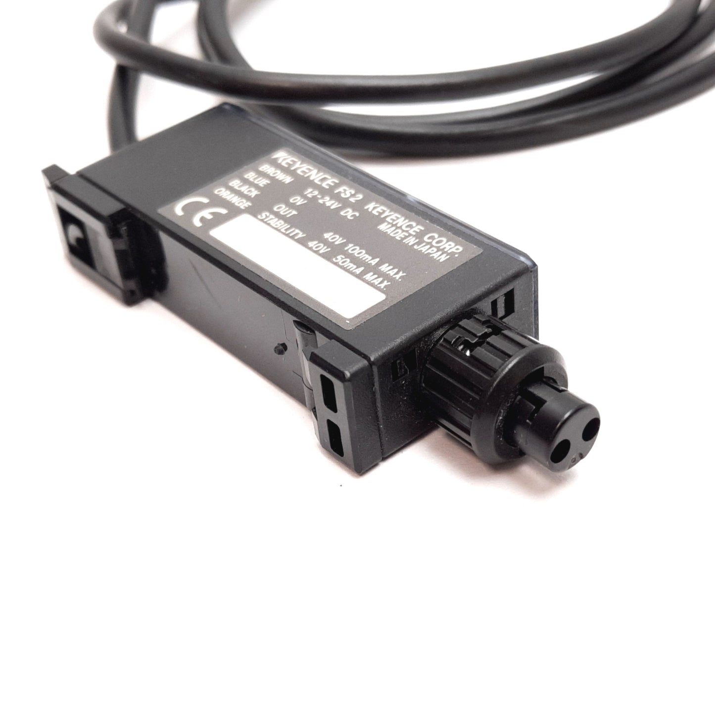 Used Keyence FS2-65 High Speed Fiber Optic Cable Sensor Amplifier, 12-24VDC, NPN