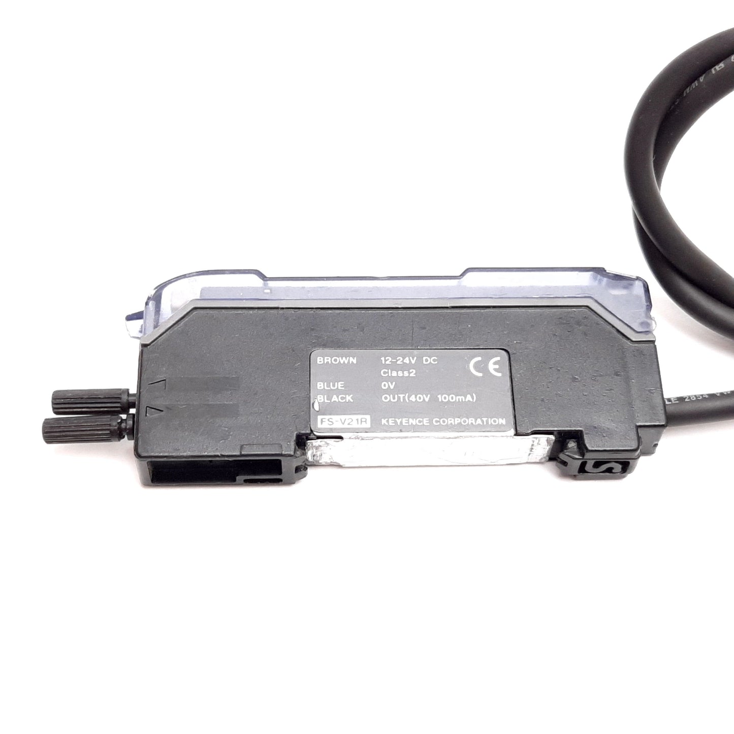 Used Keyence FS-V21R Fiber Optic Photoelectric Sensor Amplifier Red LED 12-24VDC NPN