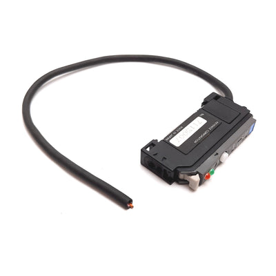 Used Keyence FS-T1 Fiber Optic Sensor Amplifier, 12-24VDC NPN Red LED *Missing Cover*