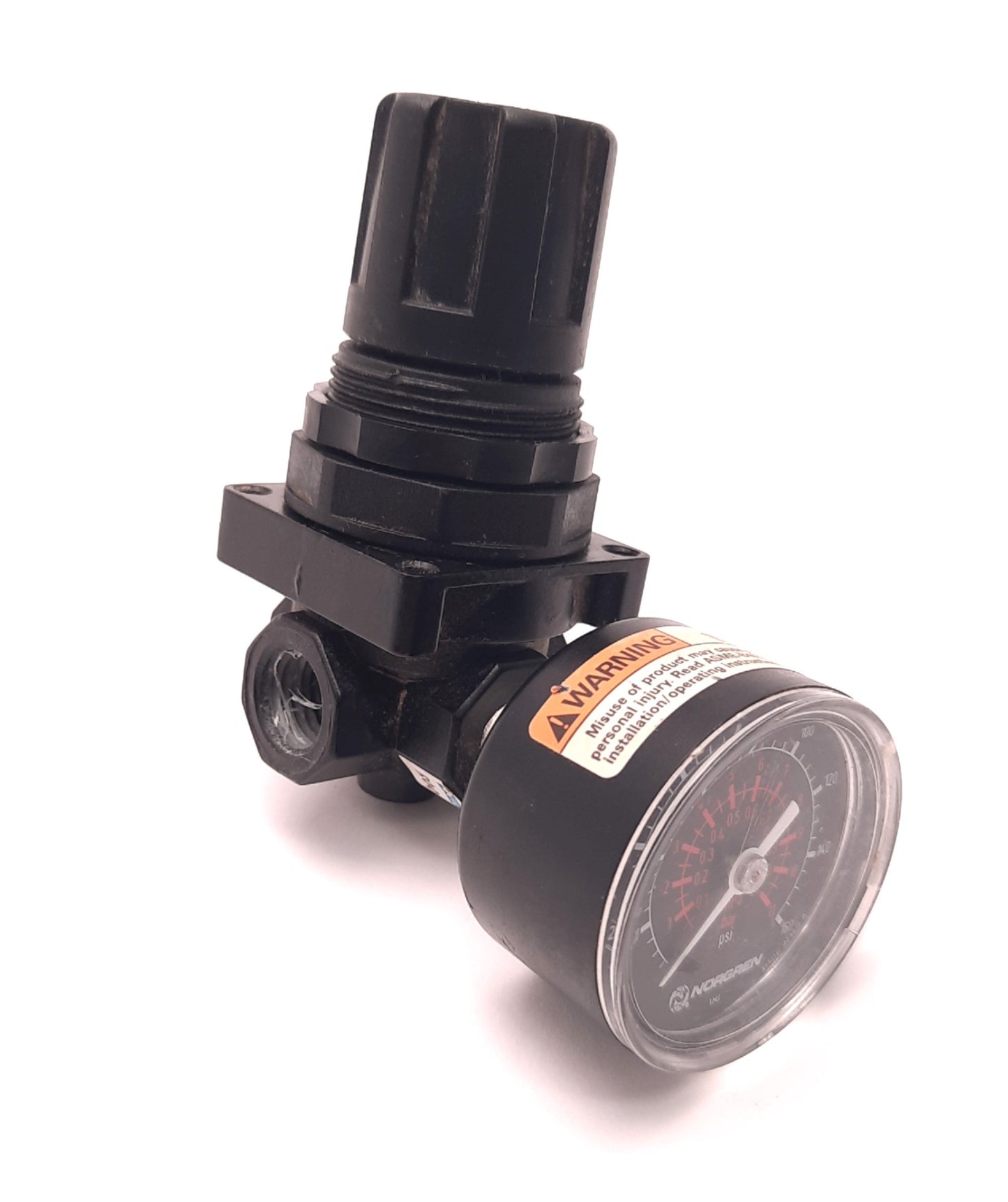 Used Wilkerson R00-02-L00 Regulator, With 160psi Gauge, 1/4" Ports, 3-60 Psi