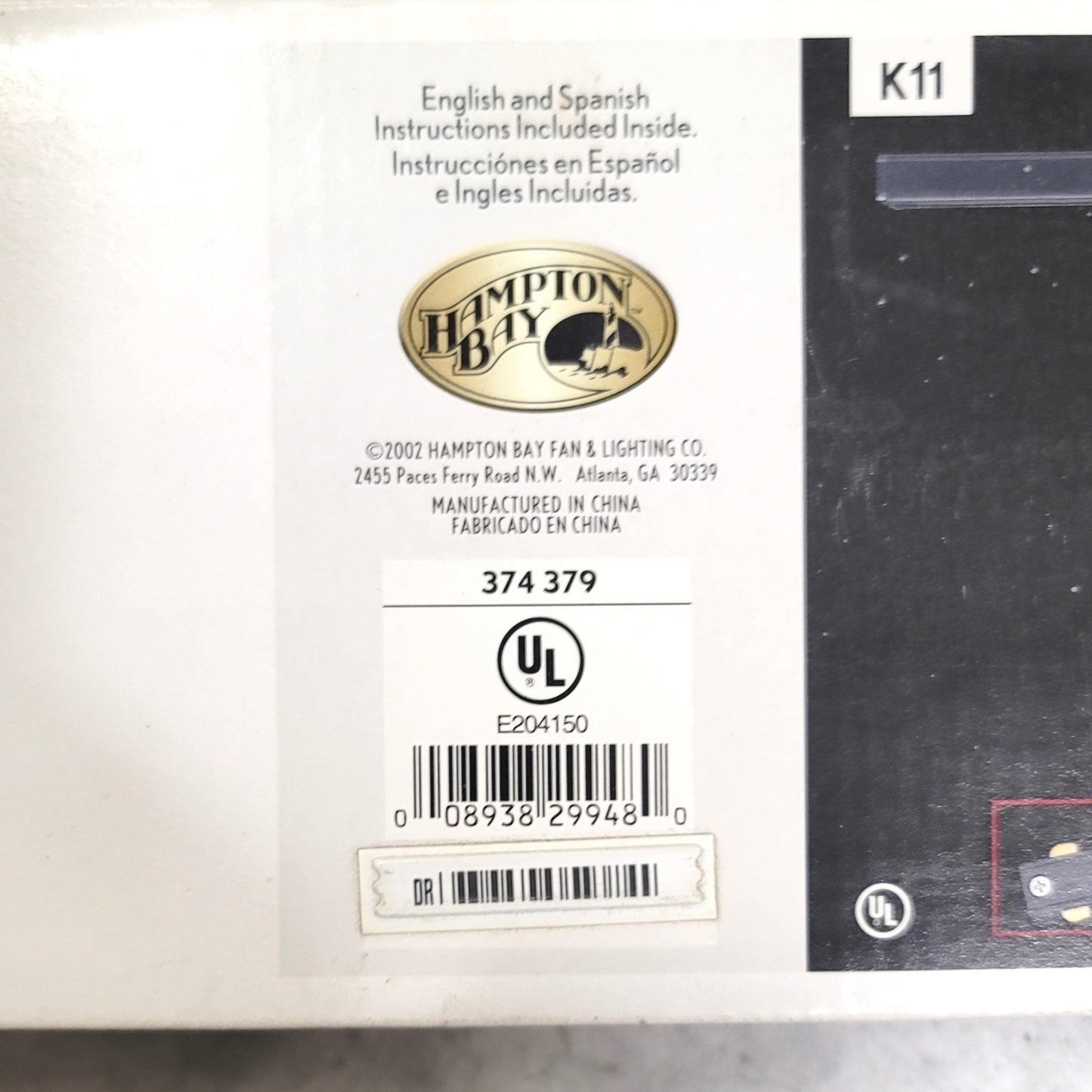 Used Hampton Bay 374379 K11 Dimensions Halogen Track Lighting Kit, 44" Track, 3-Light