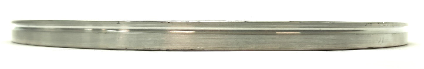Used Aluminum Sanitary Fitting Tri Clamp Pipe End Cap 14 1/2" Diameter 11/16" Thick