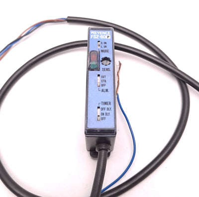 Used Keyence FS2-60 Fiber Amplifier Photoelectric Sensor 12-24VDC 35mA NPN