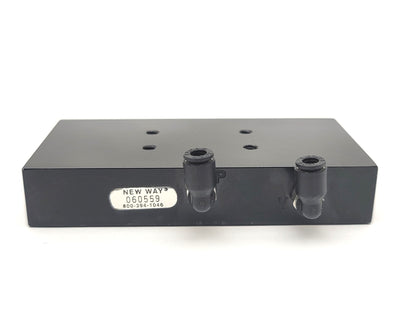 Used New Way 060559 Flat Rectangular Air Bearing 50mm x 100mm, 10-32UNF