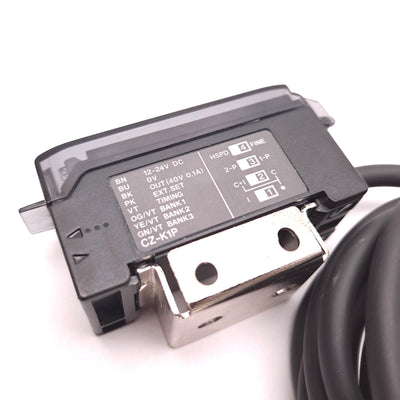 Used Keyence CZ-K1P Fiber Optic Sensor PNP Voltage: 12-24VDC Current: 75mA, 330æs/1ms