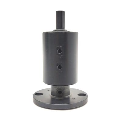 New – Open box Pneumatic Rotary Union, 2-Channel, 10-32UNF Ports, 60mm Base, 3/8" Shaft