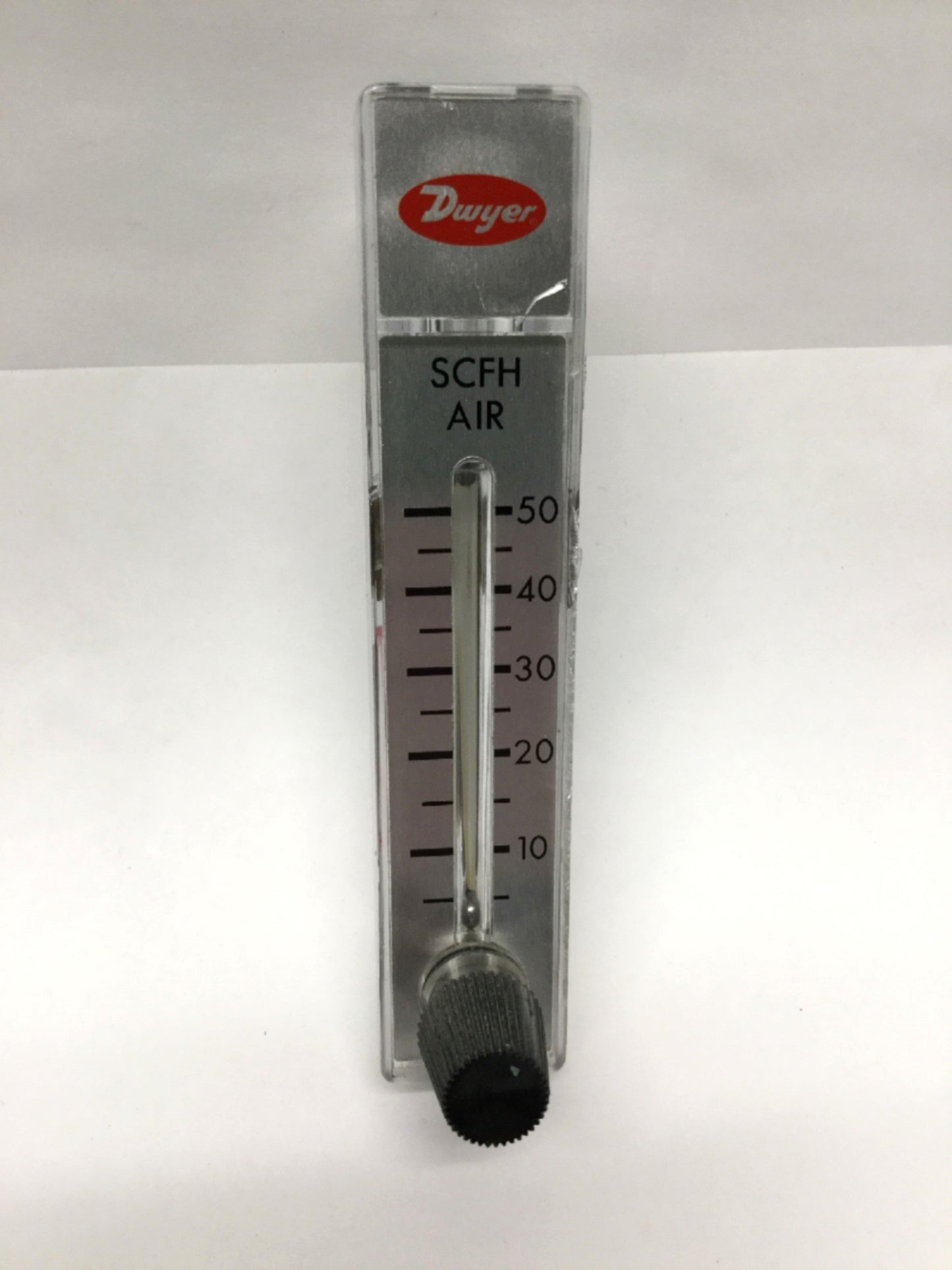 Used Dwyer RMA-7-SSV-CDS Rate Master Air Flow Meter, 5-50 SCFH, 100psi Max, 1/8" NPT