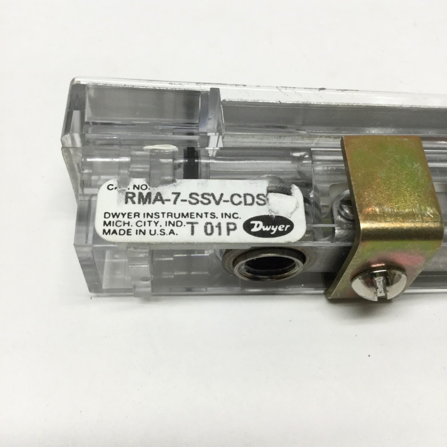 Used Dwyer RMA-7-SSV-CDS Rate Master Air Flow Meter, 5-50 SCFH, 100psi Max, 1/8" NPT