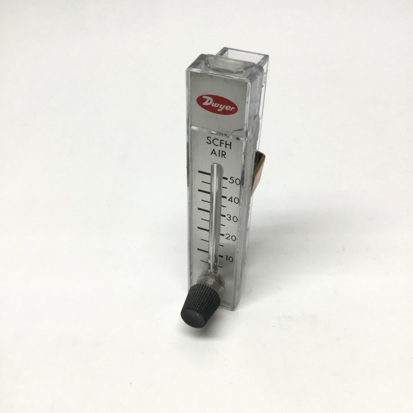 Used Dwyer RMA-7-SSV-CDS Rate Master Air Flow Meter, 5-50 SCFH, 100psi Max, 1/8" NPT