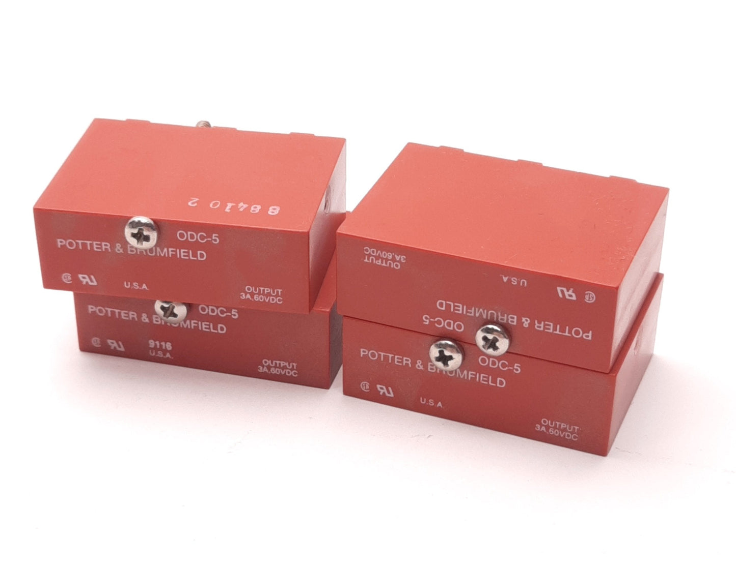 Used Lot of 4 Potter Brumfield ODC-5 DC Modules, Control: 5VDC, Output: 60VDC 3A