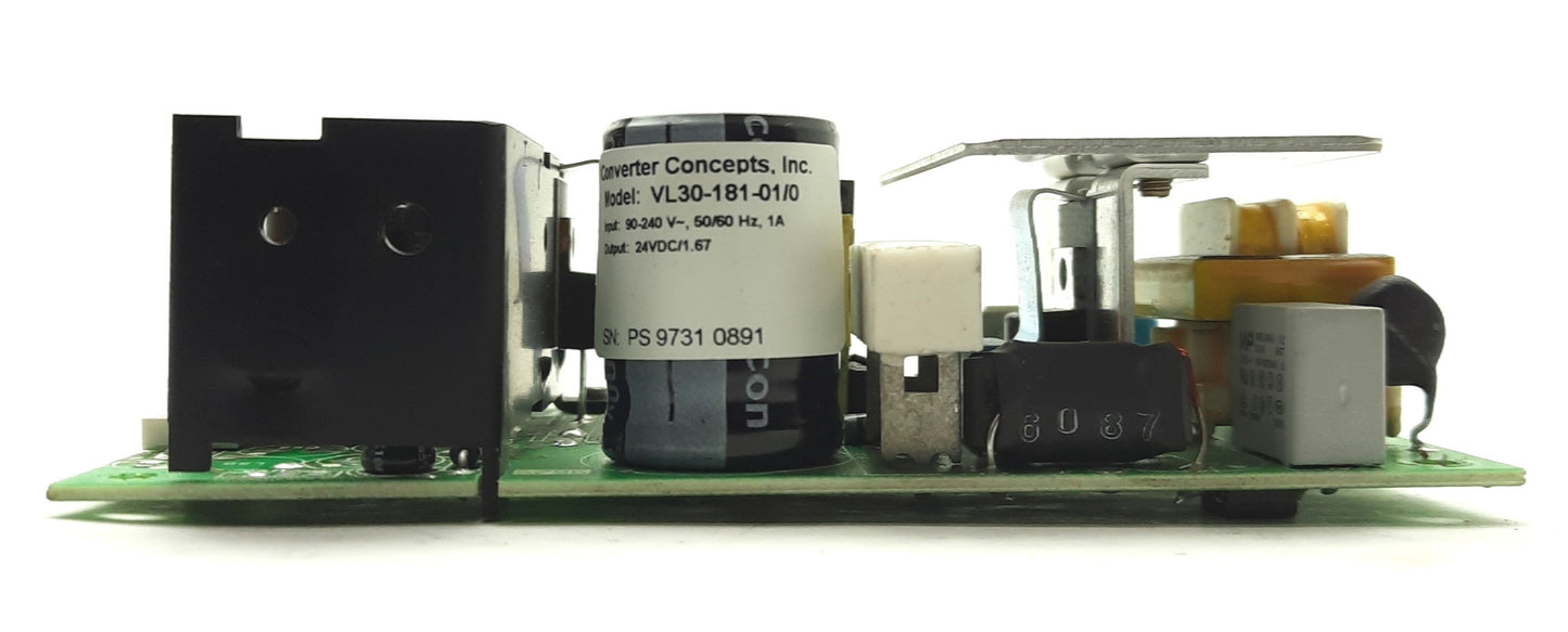 Used Converter Concepts VL30-181-01/0 Power Supply, Out: 24VDC 1.67A, In: 90-240VAC