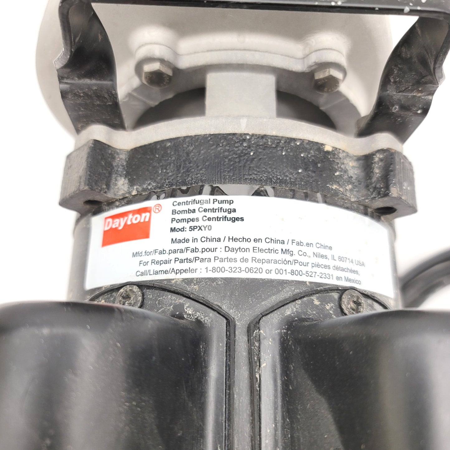 Used Dayton 5PXY0 Centrifugal Utility Pump 115VAC, 1/2HP, 6Ft Lift, 46Ft Head, 1"NPT