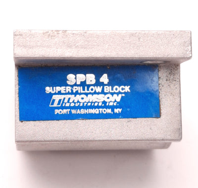 Used Thomson IND SPB-4 Pillow Block Linear Bearing, 1/4" Thru Hole, 1.2" Size