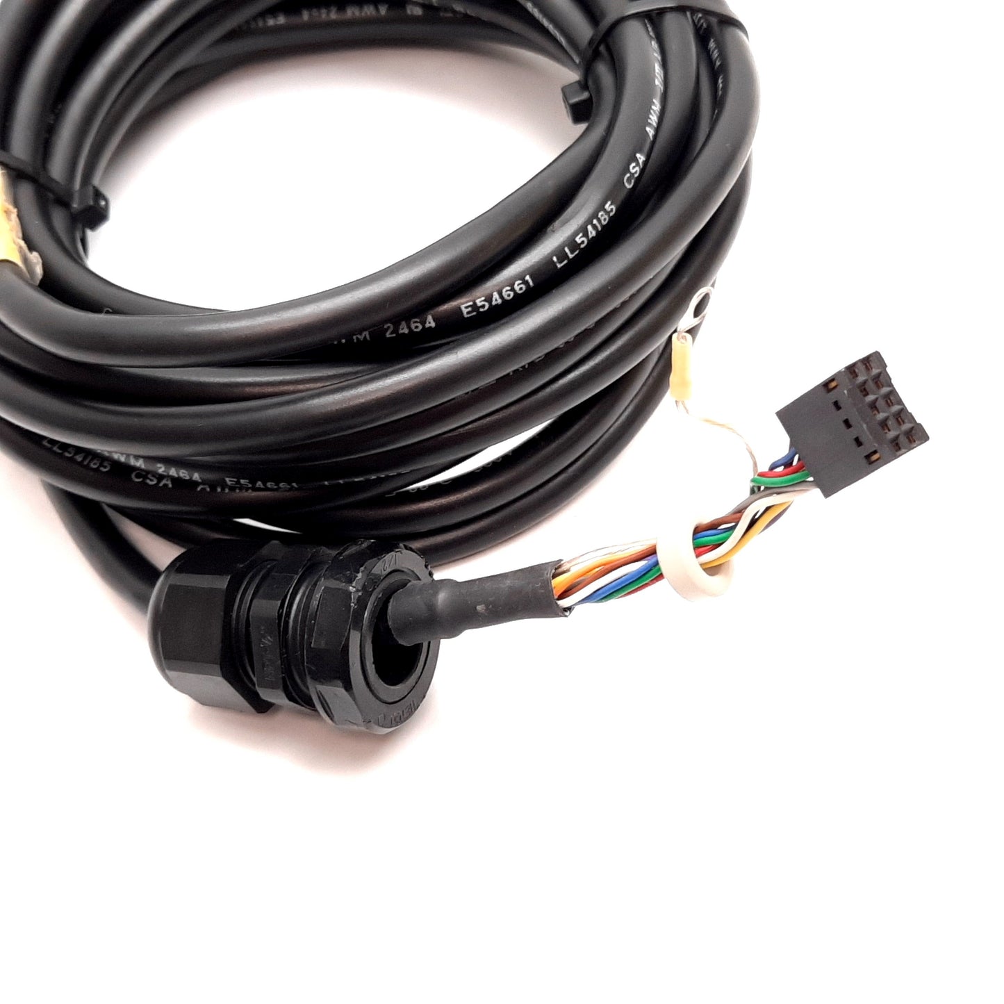 Used Omron STI 42661-0150 Light Curtain Receiver Cable 13-Pin Round to 10-Pin IDC 15'